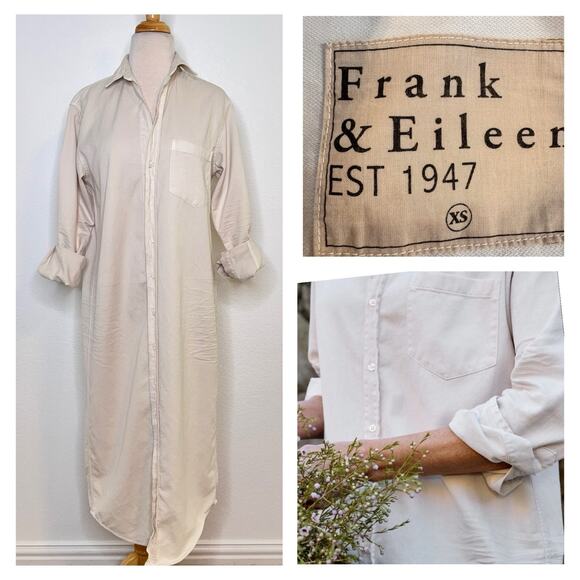 Frank & Eileen Dresses & Skirts - Frank & Eileen Womens Rory Woven Long Dress Size XS Vintage White Cotton Coastal